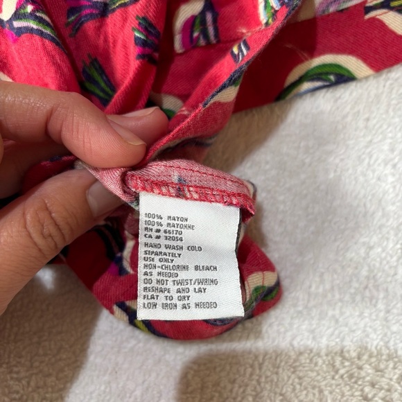 Cooperative Urban Outfitters A-line Skirt Birds Pockets Size Small Red - Picture 5 of 7